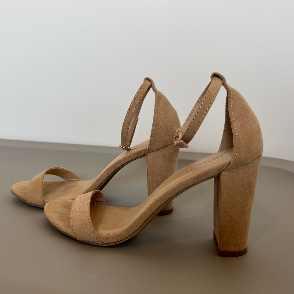 Wild Diva Tan Block Heels